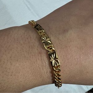 Beautiful Baby Gold Plated Bracelet with 2 Bells